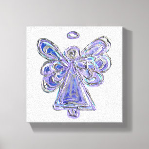 Paarse Guardian Angel Art Wrapped Canvas schildere Afdruk