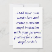 Paarse Guardian Angel Custom Invitation of Invitat Kaart (Achterkant)