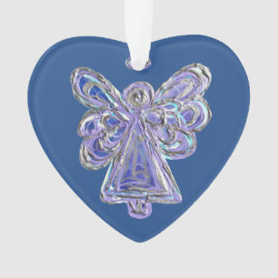 Paarse Guardian Engel Kerst Hanger Ornament