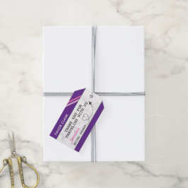 Paarse gunst Claim Vrijgezellenfeest Cadeaulabel