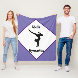 Paarse gymnastiek Gepersonaliseerd Fleece Deken