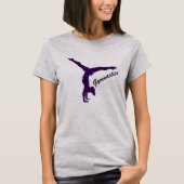 Paarse gymnastiek t-shirt (Voorkant)