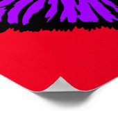 Paarse hagedis met gestileerde neon poster (Hoek)