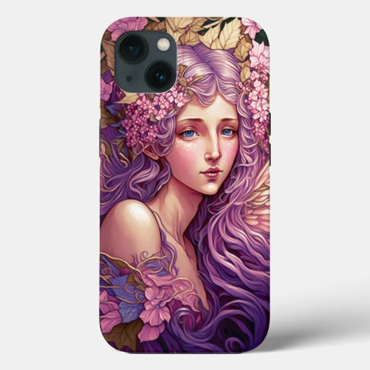 Paarse Hair Fairy Angel Fantasy Art Case-Mate iPhone Case (Achterkant)