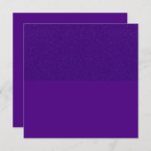 Paarse Half-Glitter & Matte Square Uitnodigingen (Voorkant / Achterkant)
