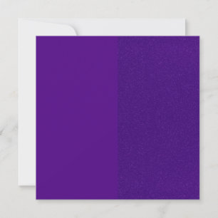 Paarse Half-Glitter & Matte Vierkante Uitnodiginge Kaart
