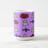 Paarse Halloween Fun Print Koffiemok (Center)