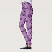 Paarse Halloween Leggings - Ghosts Goblins Pattern (Links)
