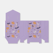 paarse Halloween Pumpkin en Ghost Favoriete Box Bedankdoosjes (Uitgevouwen)