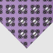 Paarse Halloween schedelpatroon Tissuepapier (Detail)