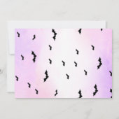 Paarse Halloween verjaardagsuitnodiging met foto Kaart (Achterkant)