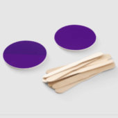 Paarse handventilator met gladde bovenkant, ruisvo handwaaier (Niet-gemonteerd)