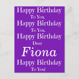 Paarse Happy Birthday Song Briefkaart