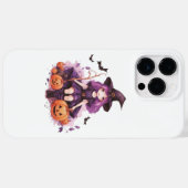 Paarse harige pompoenen & vleermuizen Case-Mate iPhone Case (Achterkant (horizontaal))
