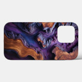 Paarse hars en Burl Wood Design Case-Mate iPhone Case (Achterkant (horizontaal))