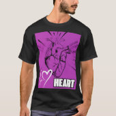 Paarse Hart Design T-shirt (Voorkant)