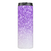 Paarse hart en glitter thermosbeker (Achterkant)