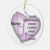 Paarse Hart exceptionele verpleegkundige Keramisch Ornament (Links)