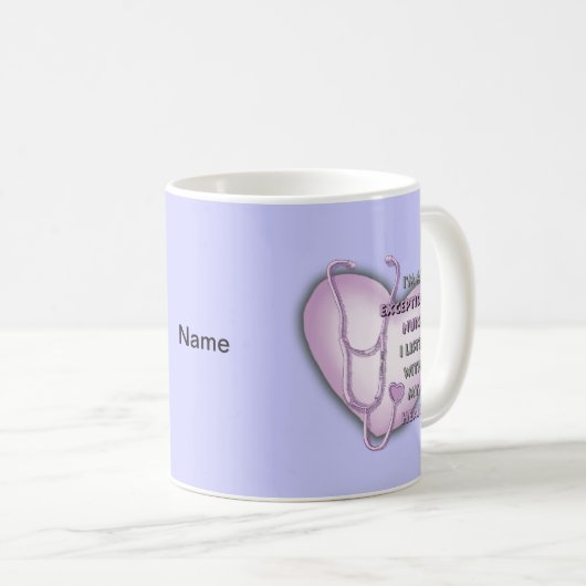 Paarse Hart exceptionele verpleegkundige Koffiemok (Voorkant rechts)