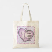 Paarse Hart exceptionele verpleegkundige Tote Bag (Achterkant)