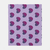 Paarse Hart Fleece Deken (Voorkant)