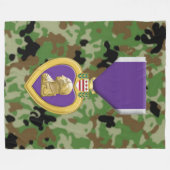 PAARSE HART FLEECE DEKEN (Voorkant (Horizontaal))