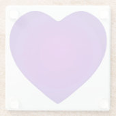 Paarse hart glazen onderzetter (Achterkant)