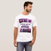 Paarse hart helden t-shirt (Voorkant volledig)