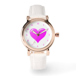 Paarse Hart Horloge - Liefde