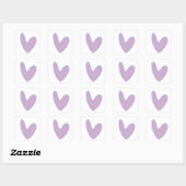 paarse hart sticker (Vel)