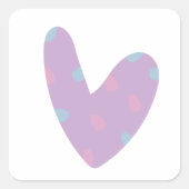 paarse hart sticker (Voorkant)