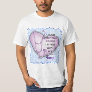 Paarse Hart Verpleegkundige Anesthesist T-shirt