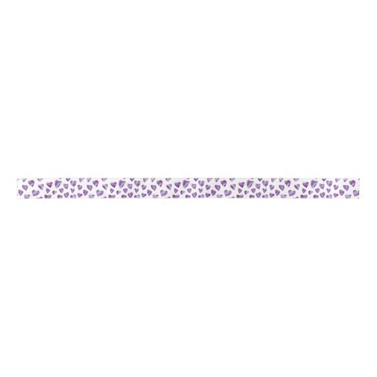 Paarse hart waterverf lint (Voorkant)