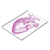 Paarse  hartanatomie notitieboek (Linkerzijde)