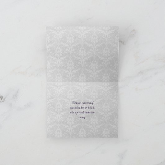 Paarse hartballonnen bruiloft Dank je Bedankkaart (Binnen)