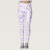 Paarse-hartcluster Leggings (Voorkant)