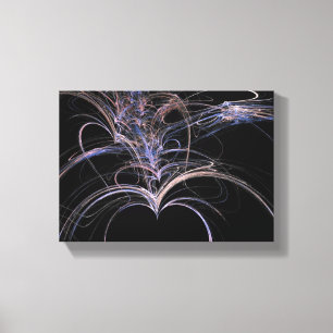 Paarse harten Abstract Canvas Afdruk