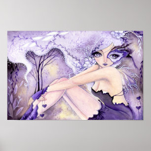 Paarse harten - BIG-afdrukken Poster