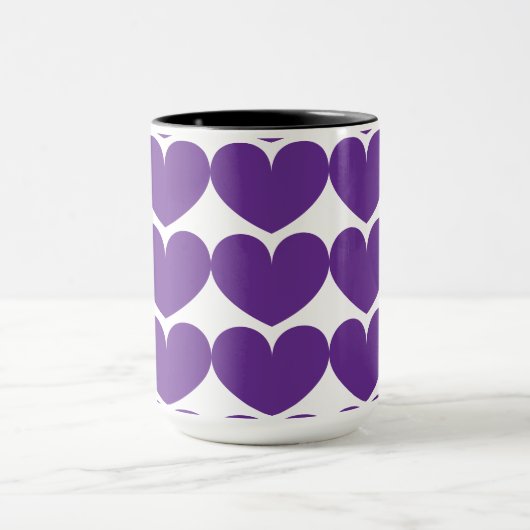 Paarse harten koffie-Mok Mok (Midden)