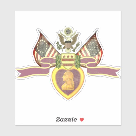 "PAARSE HARTFLAGS" Vinyl Sticker (Vel)