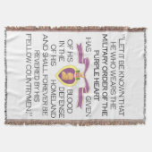 Paarse hartmedaille gooien deken (Voorkant)