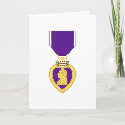 Paarse hartmedaille kaart (Voorkant)