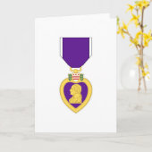 Paarse hartmedaille kaart (Gele Bloem)