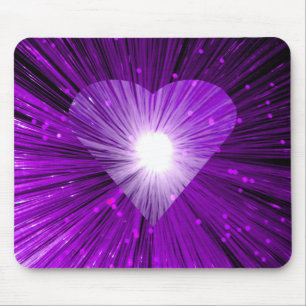 Paarse hartmousepad muismat