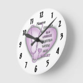 Paarse hartslag Nurse Ronde Klok (Hoek)