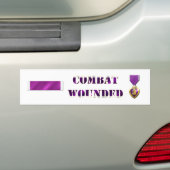 Paarse hartsticker set bumpersticker (Op auto)