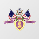 Paarse hartvensterklemming raamsticker (Vel)