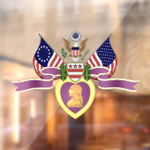 Paarse hartvensterklemming raamsticker (Vel 2)