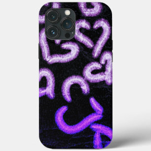 Paarse hartverwarmingen iPhone 13 pro max hoesje