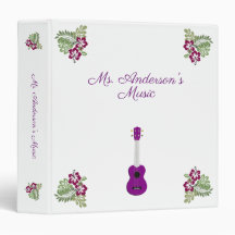 Paarse Hawaiian Hibiscus Flower Ukulele Music